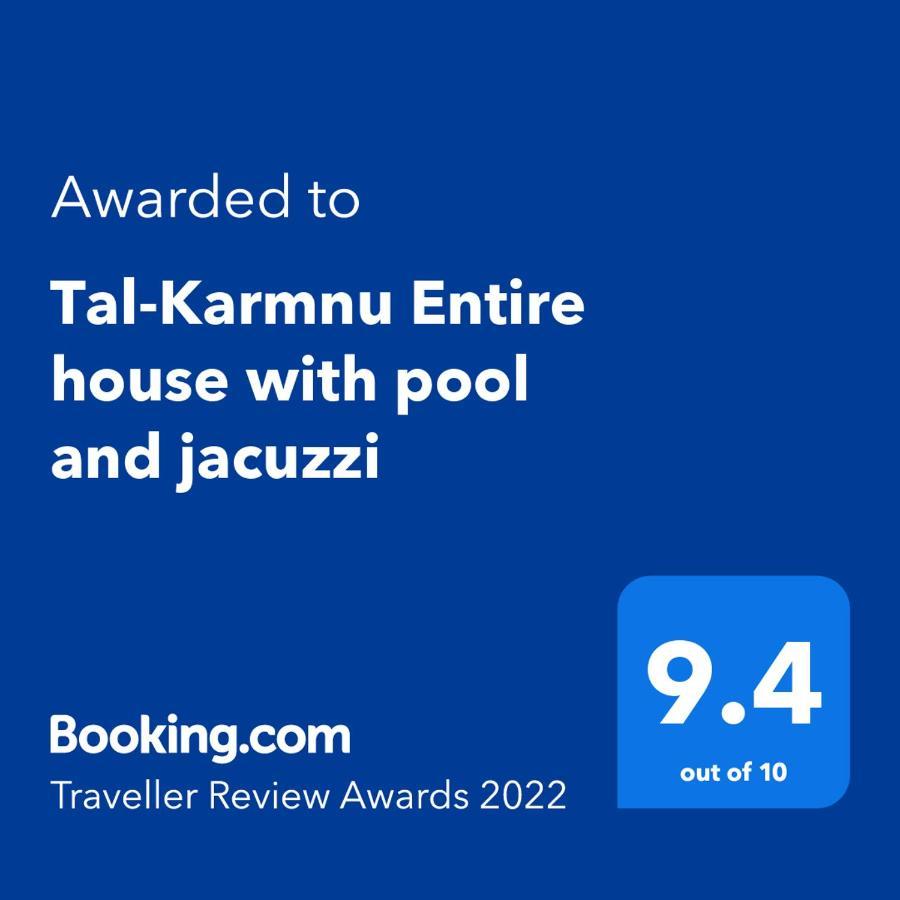 Tal-Karmnu Entire House With Private Heated Pool And Jacuzzi Vila Kirkop Exterior foto